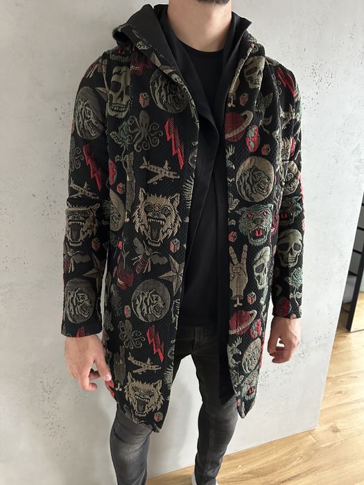 Katana kurtka parka kardigan płaszcz khaki czarny