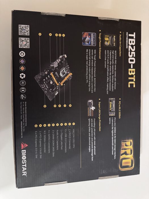 Biostar TB250-BTC Pro — Płyta Główna + Intel Pentium g5420 3.8ghz