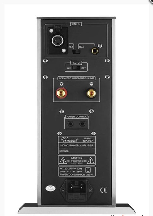 Vincent SP-997 Srebrny dwie Końcówki Mocy Monoblok jak nowe