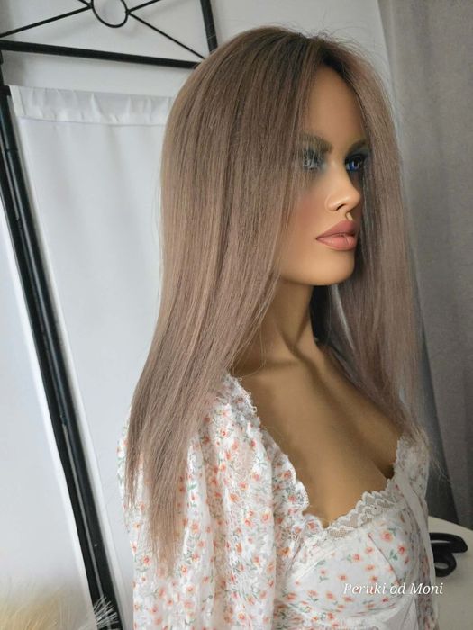 Topper włos europejski ciemny blond