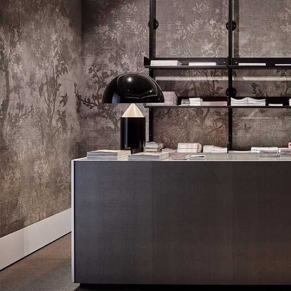 Candeeiro de mesa ATOLLO D.38CM Preto da Oluce (Original e Novo)
