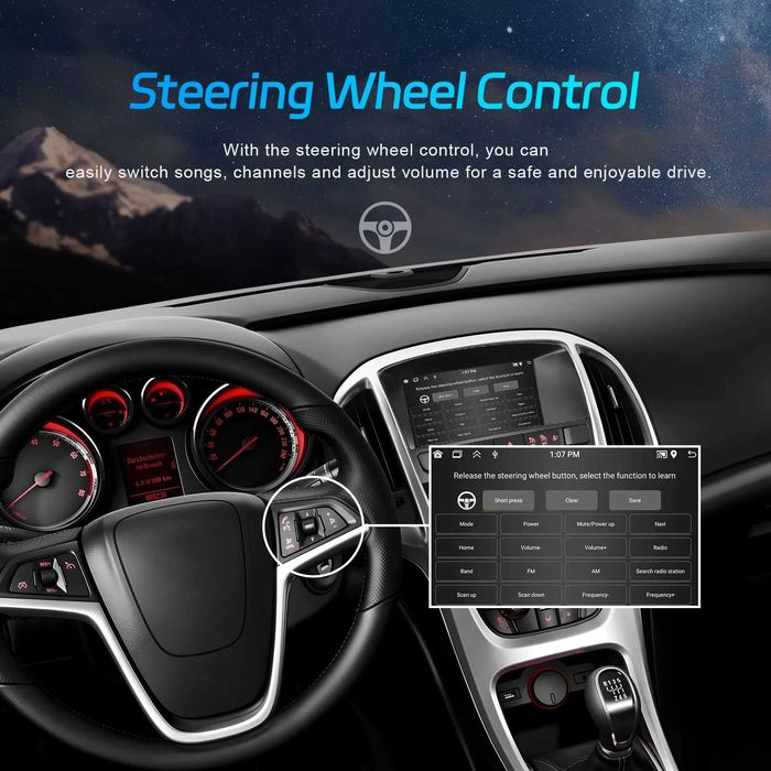 Rádio Android 7" Opel Astra J 2011-14 Carplay GPS Wifi 4/64GB NOVO