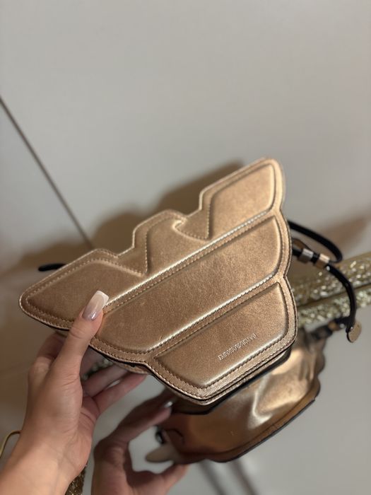 Armani torebka damska złota gold