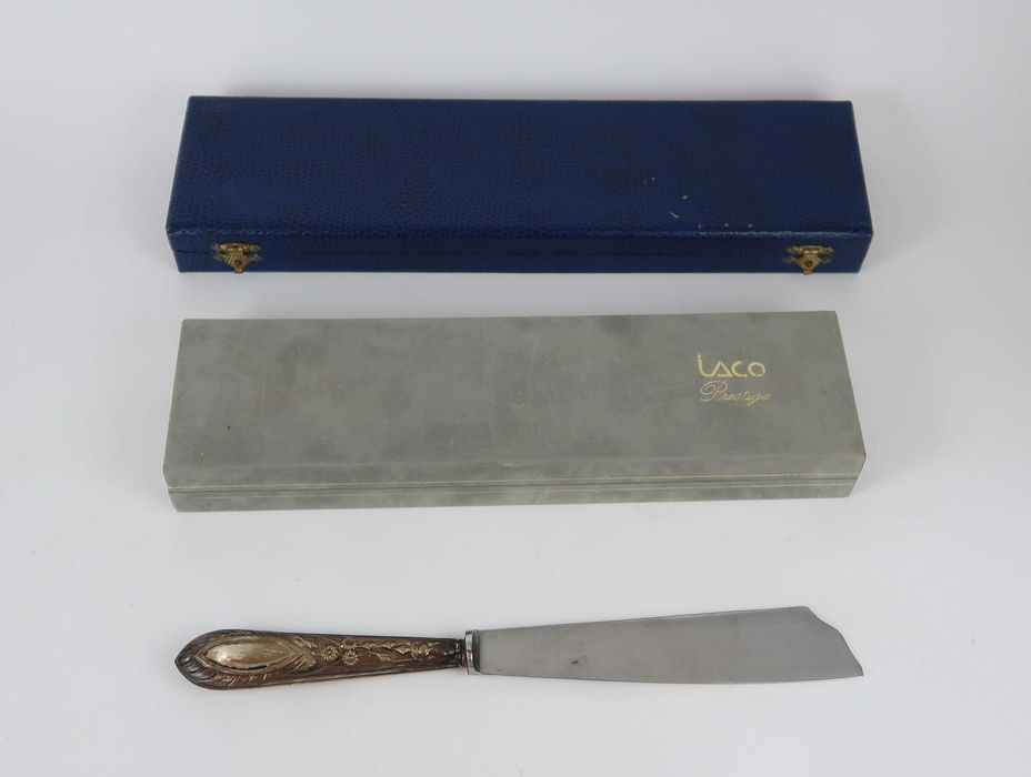 Conjunto de 3 abre cartas com cabos em prata