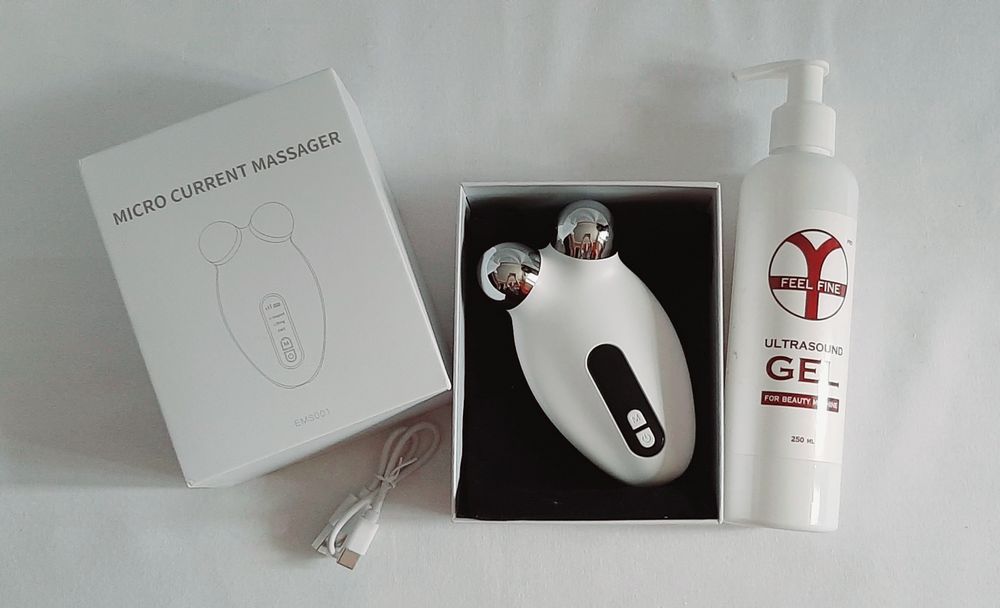 Мікрострумовий ліфтінг-масажер+ контактний гель для процедур
