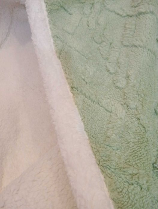 Koc sherpa dwustronny gruby baranek pled narzuta 200x230cm.