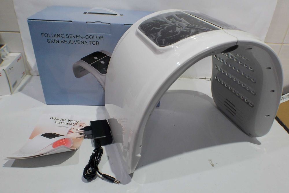 Lampa fotonowej terapii PDT z czerwonym i niebieskim światłem 7 kolorów LED Home SPA 100 LED 24W