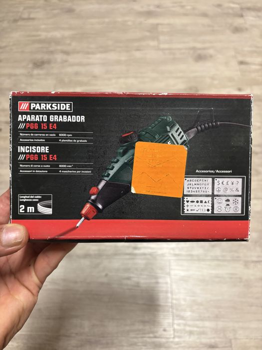 Parkside PGG 15 E4 Gravador Elétrico para Metal, Madeira e Vidro