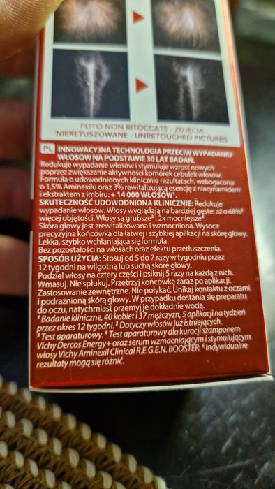 Nowe serum Vichy Dercos Regen Booster Przeci wydaniu włosów 90 ml