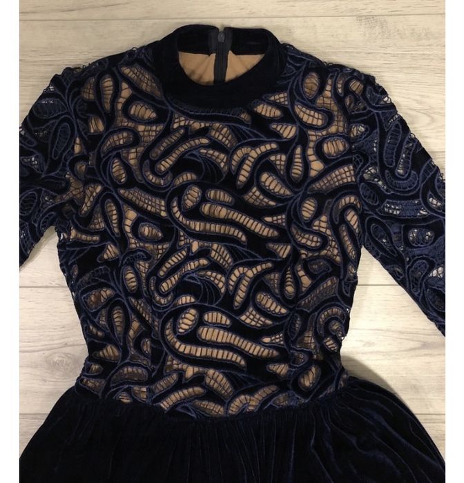 Zara! Sukienka wieczorowa! Ażurowa! Weselna! aksamit! HIT! NOWA! XS