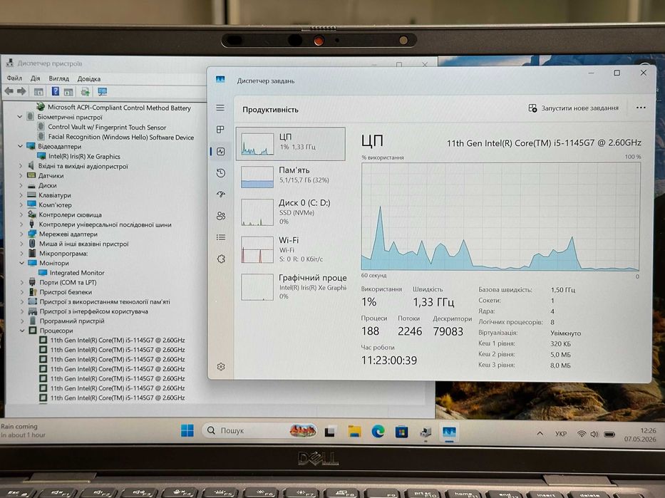 Ноутбук Dell Latitude 7420 14" i5-1145G7 16GB RAM 512GB SSD 2022р ІДЕАЛ