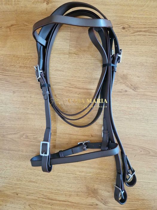 Cabeçada À Portuguesa - Em Couro - Novas