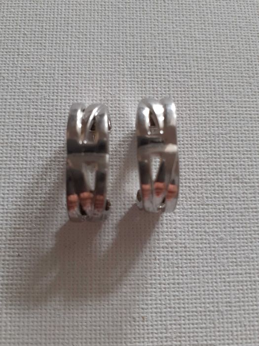 Brincos vintage prata maciça e zircónias ESPRIT