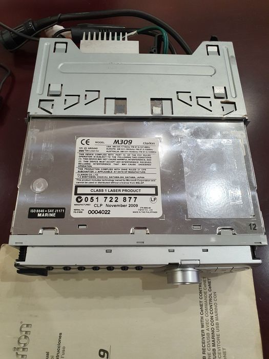 Морская магнитола Clarion m 309