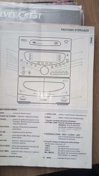 Wieża Philips z lat PRL .