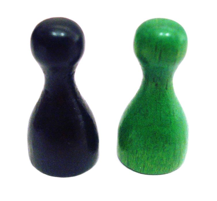 Majora - Cartão antigo de jogo com oferta de dado e 8 pinos.