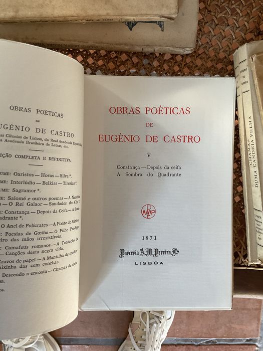 Conjunto livros Obras Poéticas de Eugénio de Castro