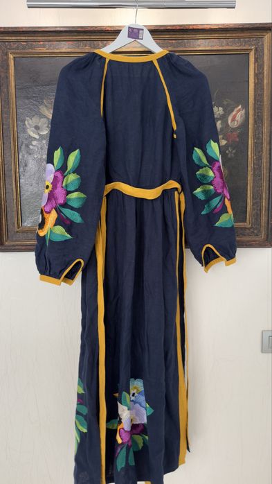 льняна сукня вишиванка плаття довга