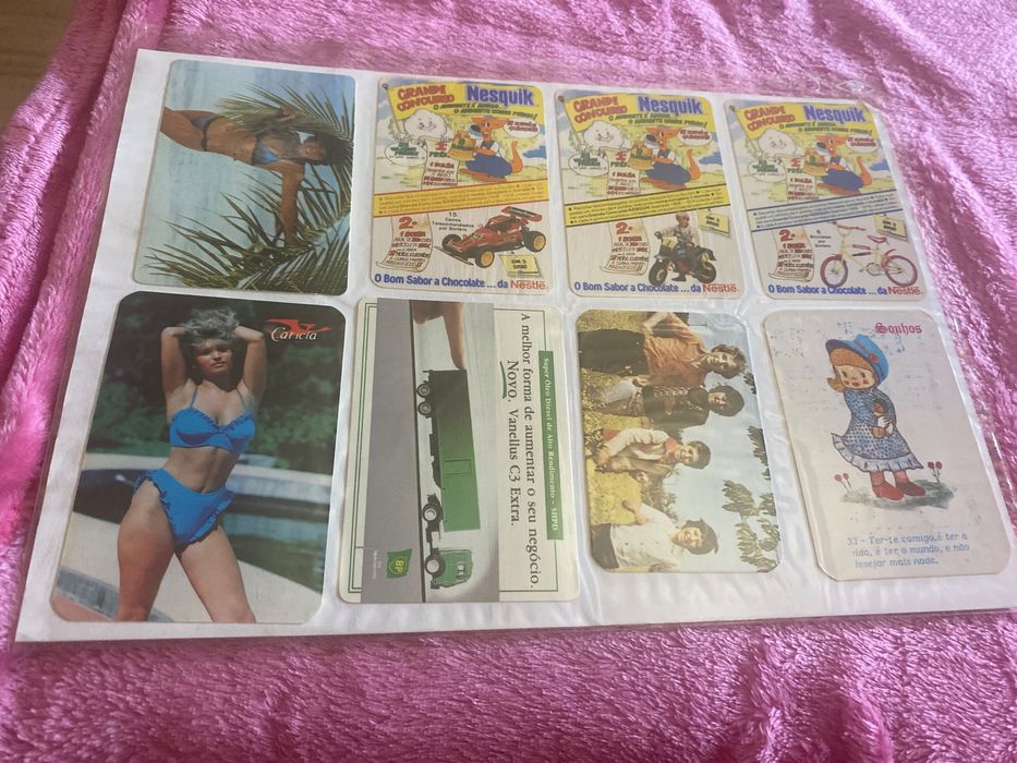 Coleção de calendários , lotarias, renault, Sagres etc
