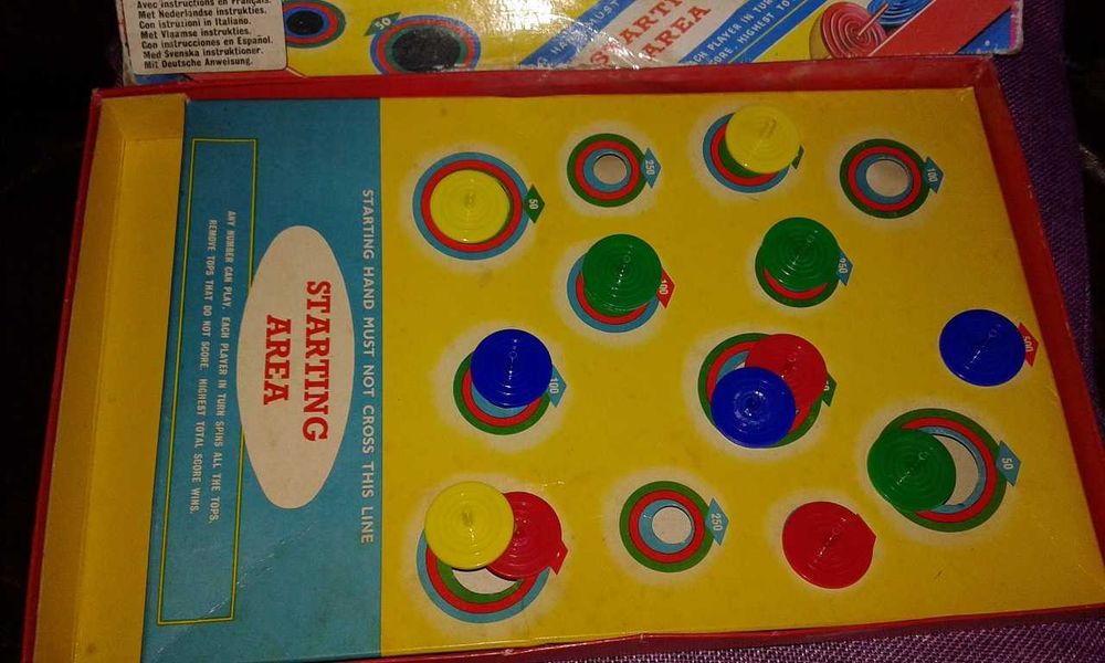 Jogo de tabuleiro SPINTOPS - Merit - Majora - Anos 60 - RARO