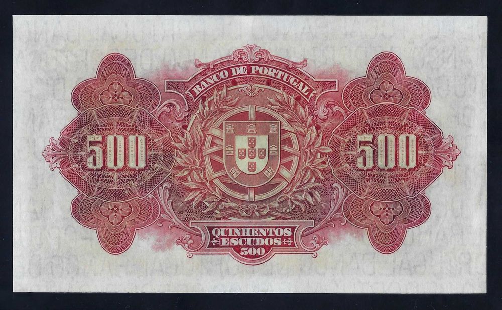 nota  Portugal 500 Escudos 1922 P-130 AU-UNC