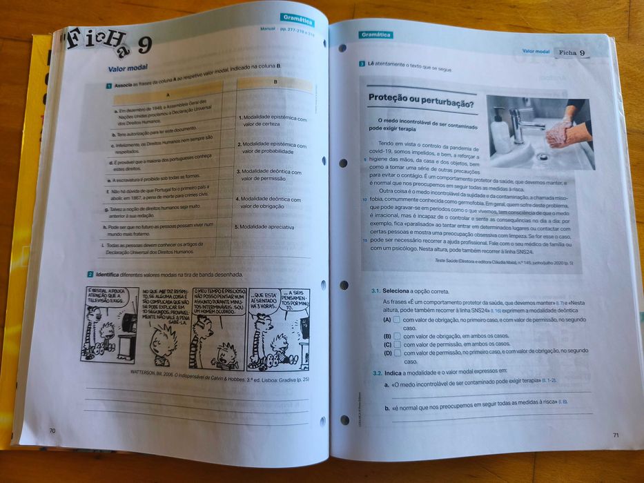 Letras em dia - Português - 10ºano - Manual e Caderno de atividades