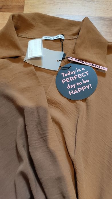 Sukienka w kolorze kawy z mlekiem, nowa, r. uniwersalny