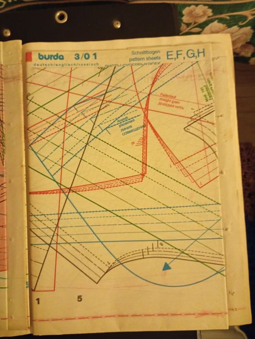 Burda nr. 3 rok 2001, wykroje kompletne