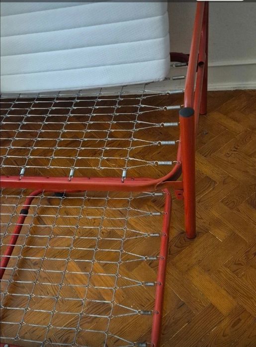 2 colchões solteiro  Vertbaudet novos + armação metálica de cama dupla de solteiro  com gavetão