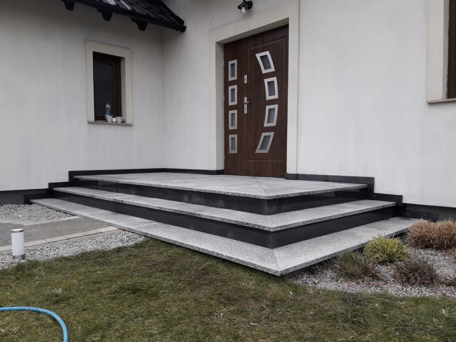 Schody granitowe parapety