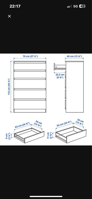 Komoda ikea kullen 10 szuflad / dostawa