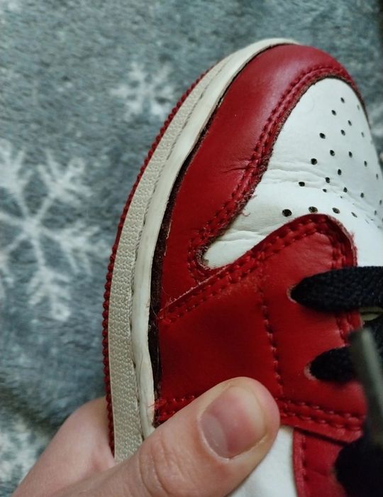 Czerwono- Czarne buty Nike Air Jordan 1 Low