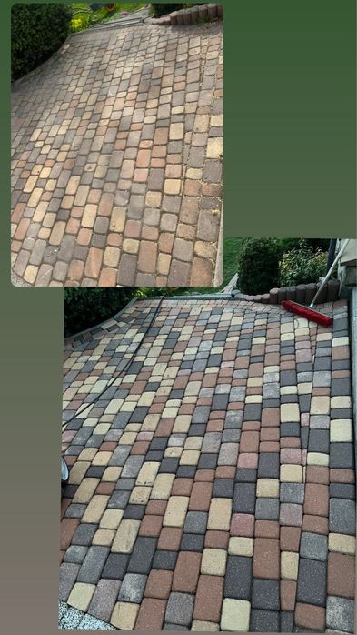 Usługi mycia kostki brukowej, ogrodzeń, poprawki kostki