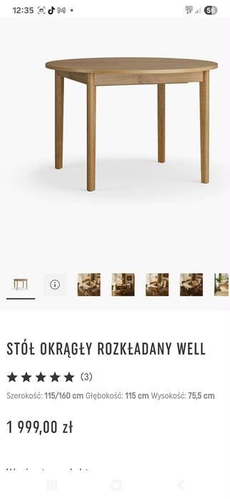 Stół okragły vox well nowy