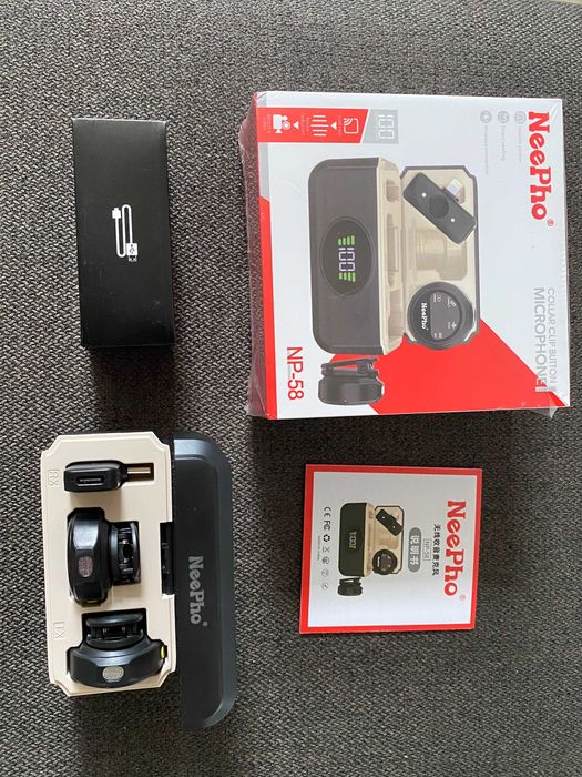 Петличний бездротовий мікрофон NeePho NP-58 2 шт. з кейсом Type-C