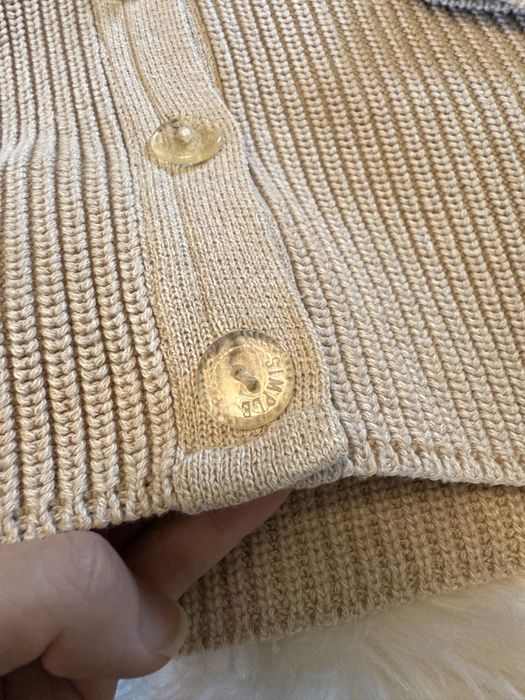 SIMPLE Kardigan Beżowy Premium | Klasyczny Sweter Zapinany | Elegancki Basic