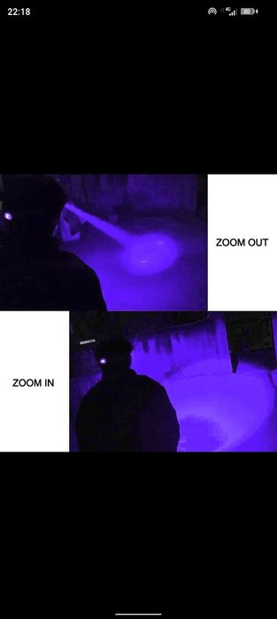 Czołówka UV, lampa uv, latarka UV bursztyn, klima