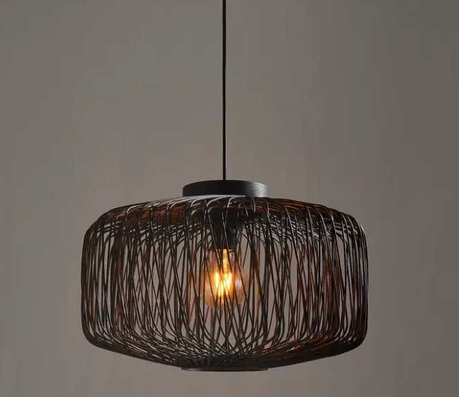 Abajur em rotim, Ø44 cm, Yaku La Redoute