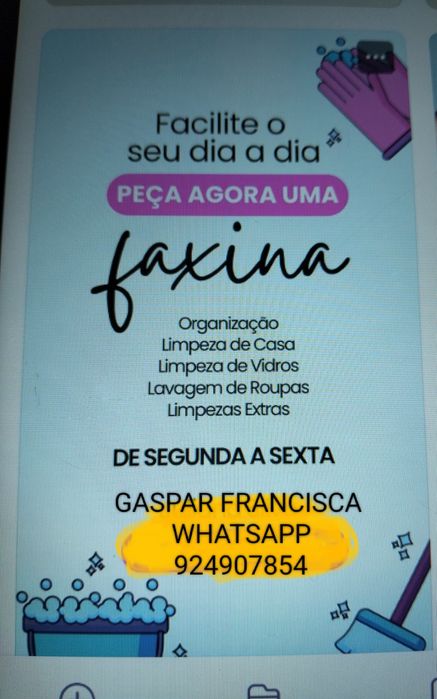 Limpeza de escritório e condomínio, pós obra  e manutenção diária.