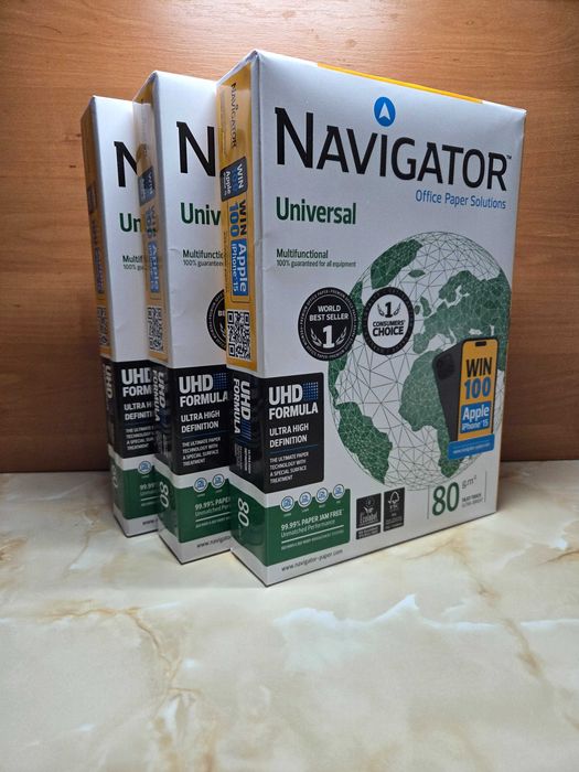 Papier ksero NAVIGATOR, A4, 80 g/m2 (3 Ryzy)