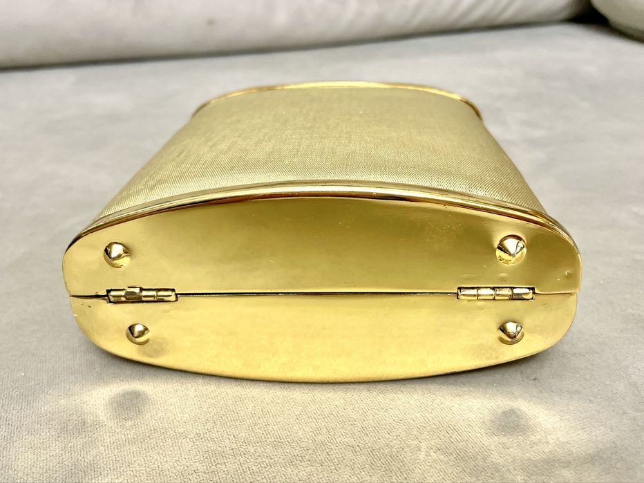 Zlota torebka elegancka kryształy bigiel cyrkonie