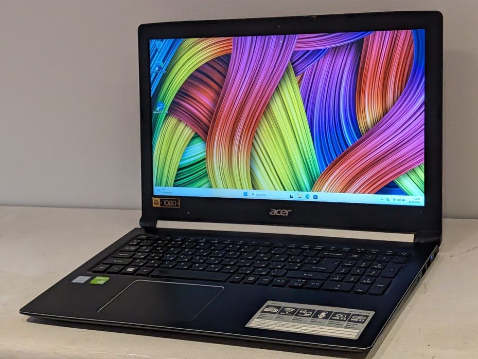 Acer Gaming 15,6 Intel i5 8265U GeForce MX150 8GB RAM SSD 256GB Windows 11 Office Gwarancja Nowa Bateria