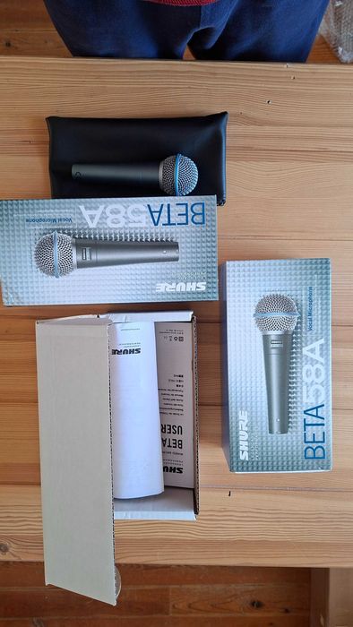 2x microfone Shure Beta 58A com pinça