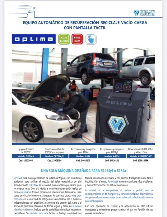 Maquina de arcondicionado - Com analizador de refrigerante