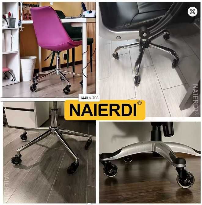Conjunto de 5 rodas de substituição para cadeiras de escritório