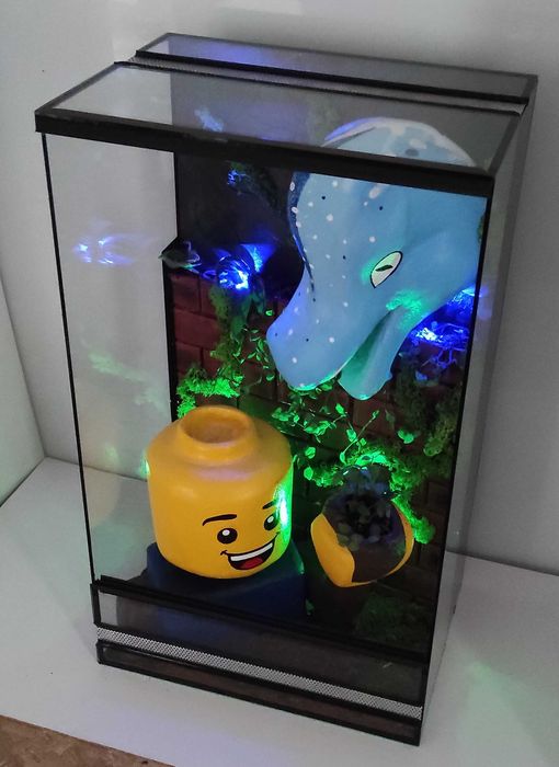 Terrarium dla patyczaka, gekona płaczącego, AquaWaves