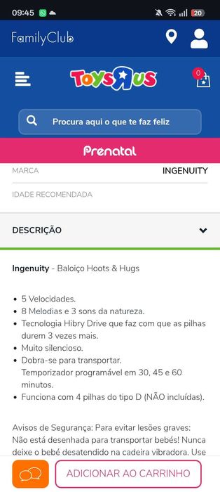 Baloiço desdobrável
