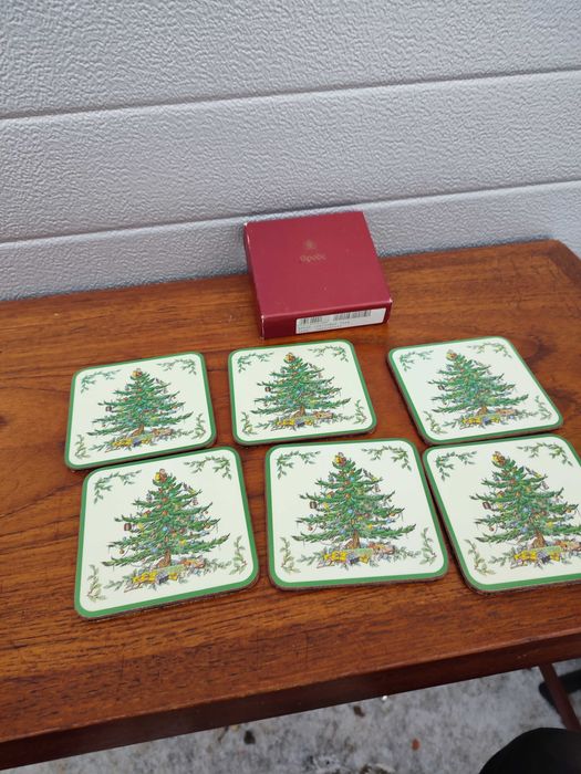 Podstawki pod kubki - Spode - świąteczne - vintage - design -F