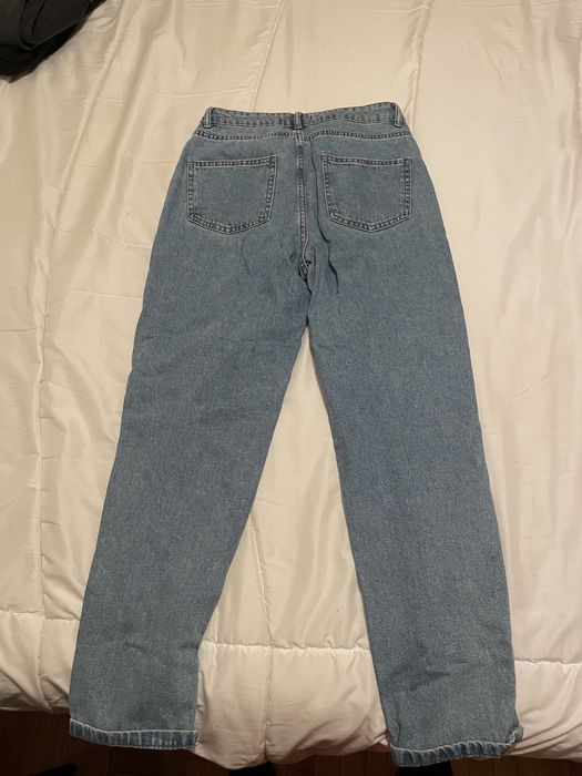Calças Ganga Cinta Subida Mom Jeans