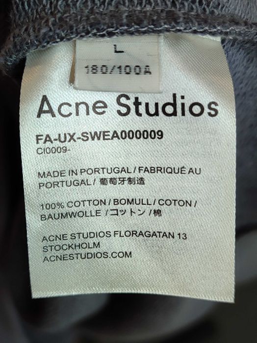 Худі Acne Studios Appliquéd Hoodie Grey